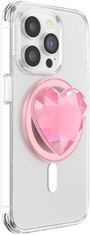 imagePopSockets Phone Grip Compatible with MagSafe Phone Holder Wireless Charging Compatible Dichroic Heart