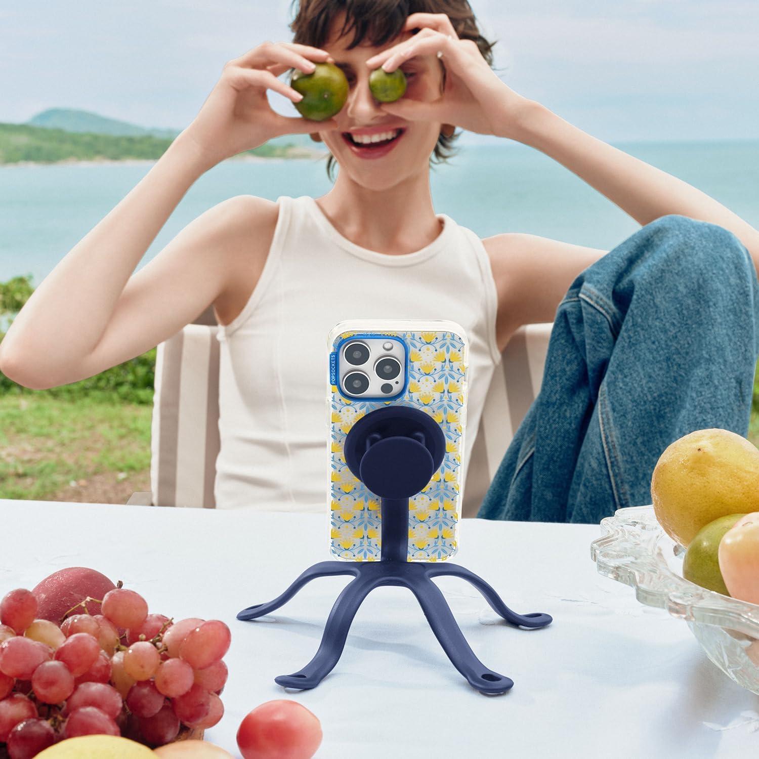 imagePopSockets Phone Grip with Expanding Kickstand Adhesive Grip Neon PinkBasic Naval