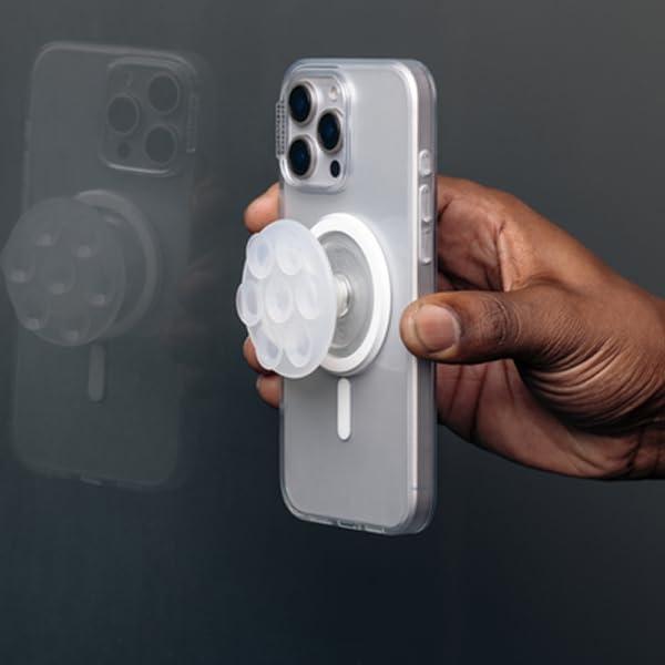 imagePopSockets Phone Grip with Expanding Kickstand Adhesive Grip Neon PinkClear