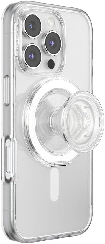 imagePopSockets Phone Grip with Expanding Kickstand Adhesive Grip Neon PinkClear