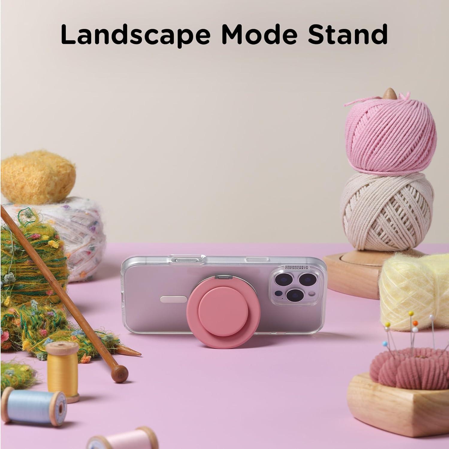 imagePopSockets Phone Grip with Expanding Kickstand Adhesive Grip Neon PinkPutty