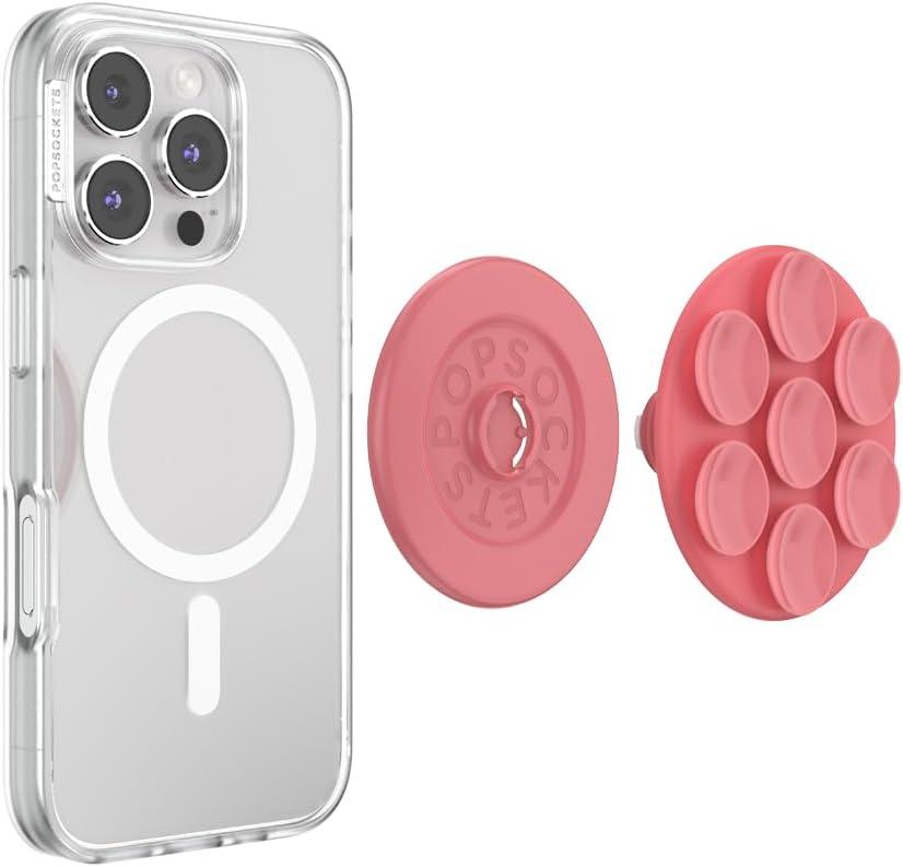 imagePopSockets Phone Grip with Expanding Kickstand Adhesive Grip Neon PinkPutty