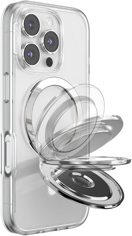 imagePopSockets Phone Grip with Expanding Kickstand Adhesive Grip Neon PinkSilver