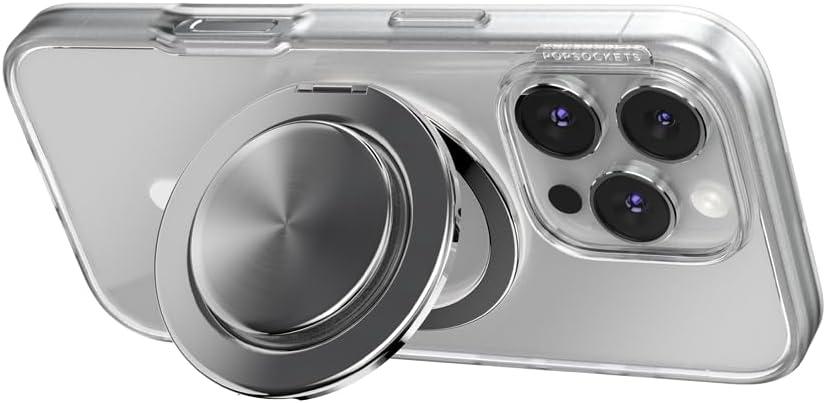 imagePopSockets Phone Grip with Expanding Kickstand Adhesive Grip Neon PinkSilver