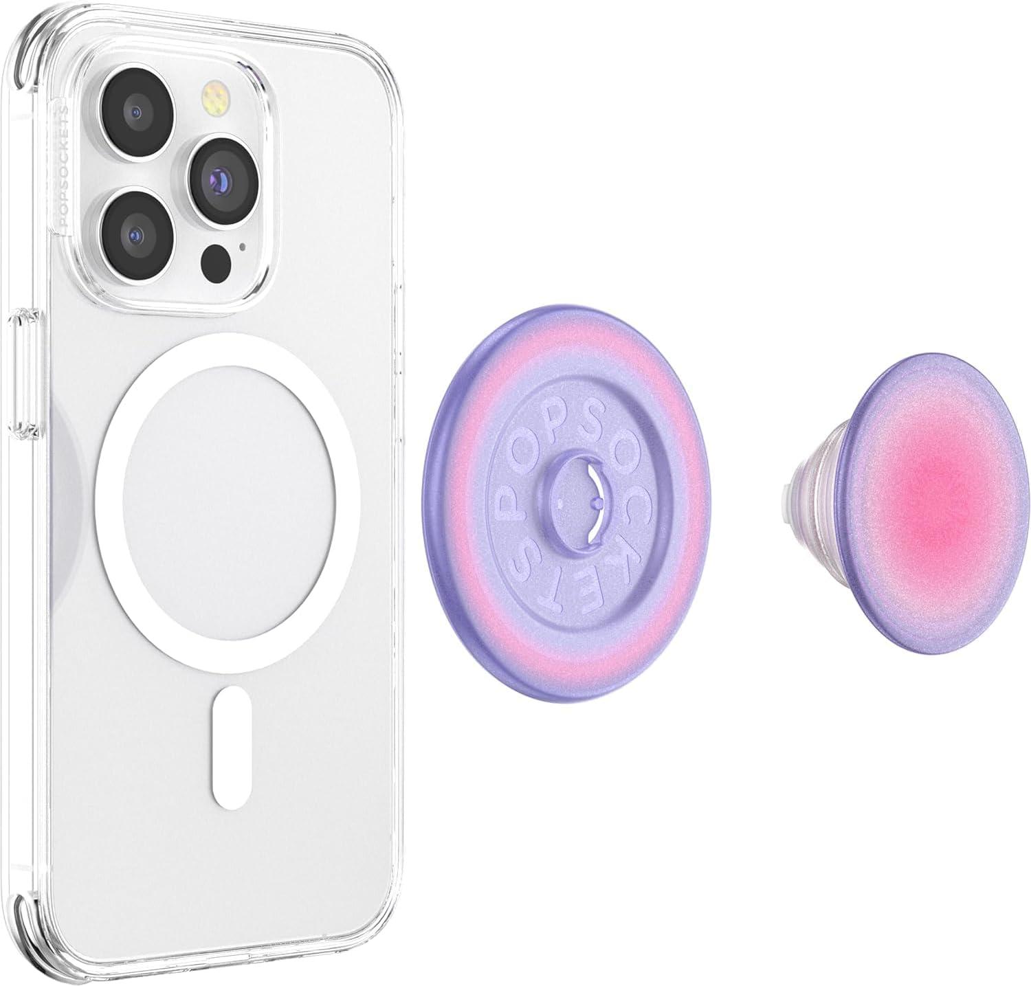 imagePopSockets Phone Grip with Expanding Kickstand Adhesive Grip Cute PopSockets Iridescent Confetti Dreamy HeartAura