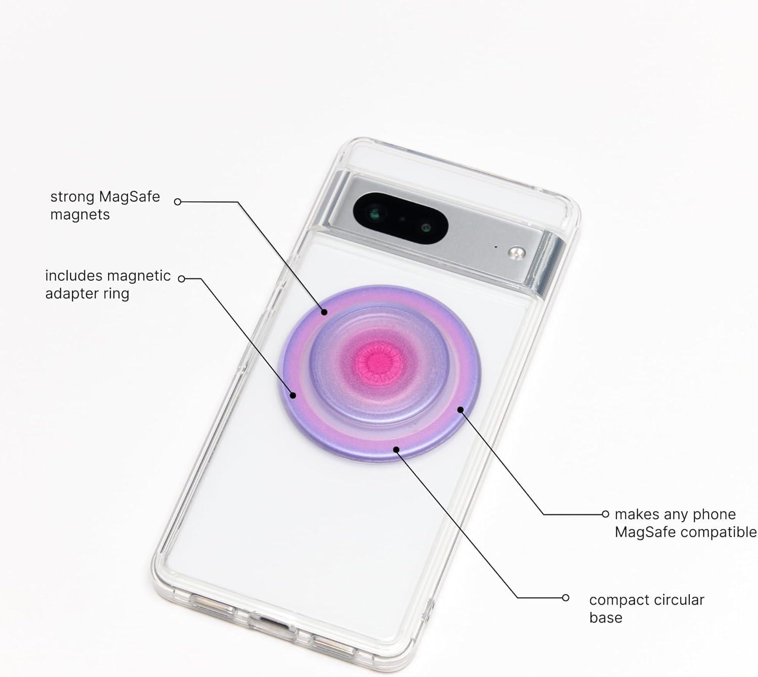 imagePopSockets Phone Grip with Expanding Kickstand Adhesive Grip Cute PopSockets Iridescent Confetti Dreamy HeartAura
