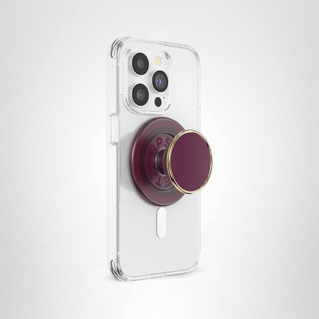 imagePopSockets Phone Grip with Expanding Kickstand Adhesive Grip Cute PopSockets Iridescent Confetti Dreamy HeartRed Wine Enamel