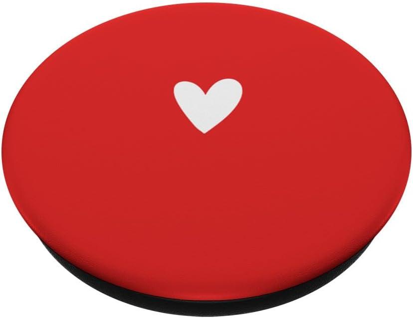 imageWhite Red Minimalist Heart PopSockets Adhesive PopGripAdhesive PopGrip