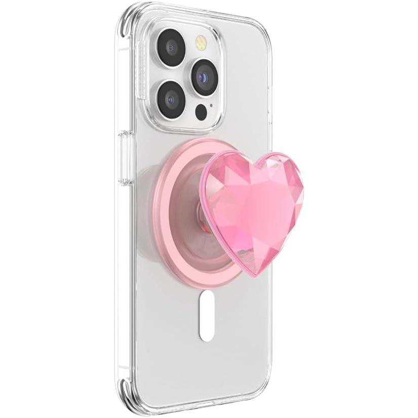 imagePopSockets Phone Grip Compatible with MagSafe Phone Holder Wireless Charging Compatible Dichroic Heart