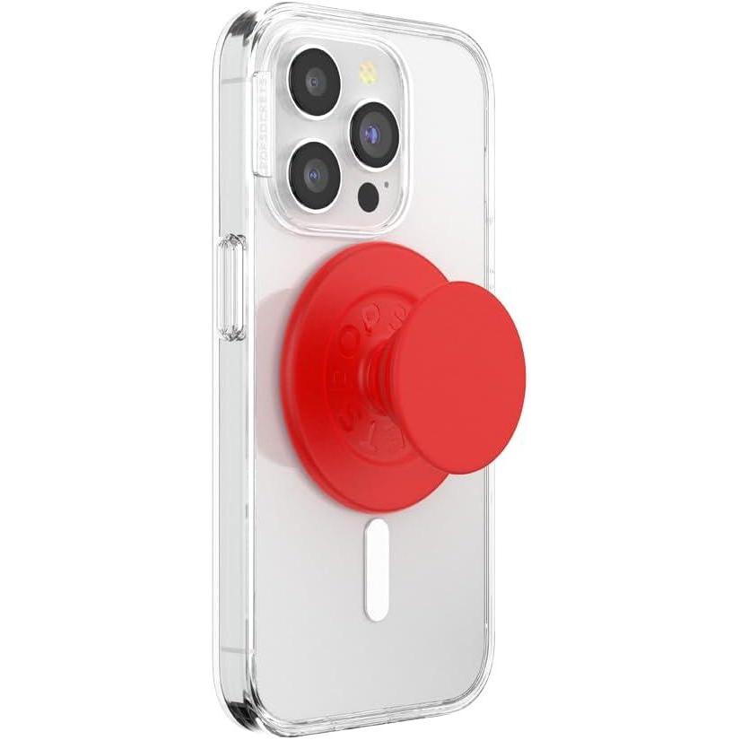 imagePopSockets Phone Grip with Expanding Kickstand Adhesive Grip Neon PinkBasic Rosso