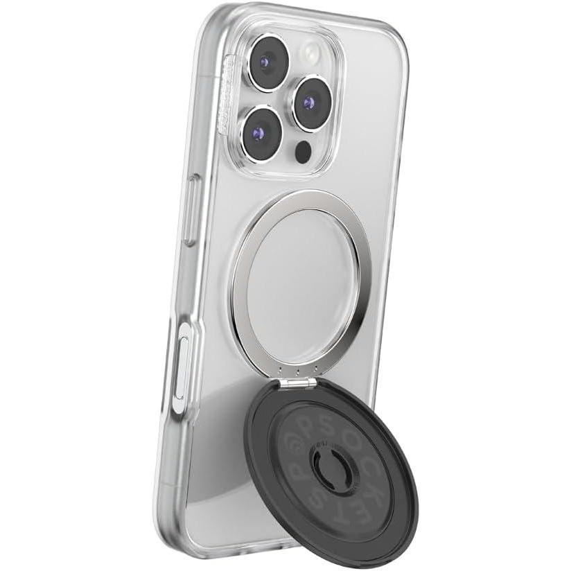 imagePopSockets Phone Grip with Expanding Kickstand Adhesive Grip Neon PinkBlack