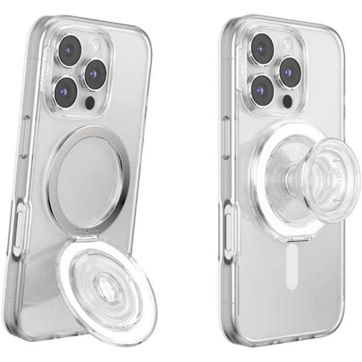 imagePopSockets Phone Grip with Expanding Kickstand Adhesive Grip Neon PinkClear