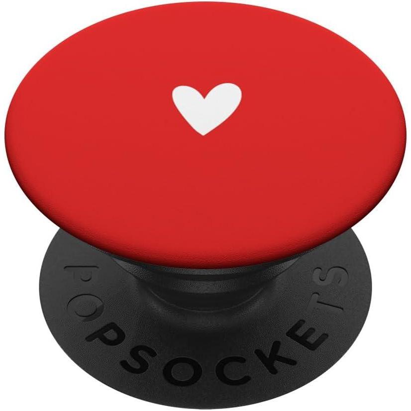 imageWhite Red Minimalist Heart PopSockets Adhesive PopGripAdhesive PopGrip
