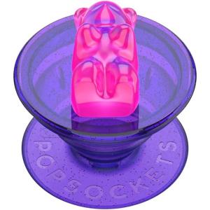 ​​​​PopSockets Phone Grip with Expanding Kickstand, Adhesive Grip, Cute PopSockets – Iridescent Confetti Dreamy Heart(Bon Bon Purple)