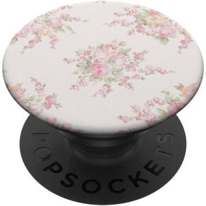 Vintage Pink Rose Pattern Classic Floral Bouquet PopSockets Adhesive PopGrip(Adhesive PopGrip)