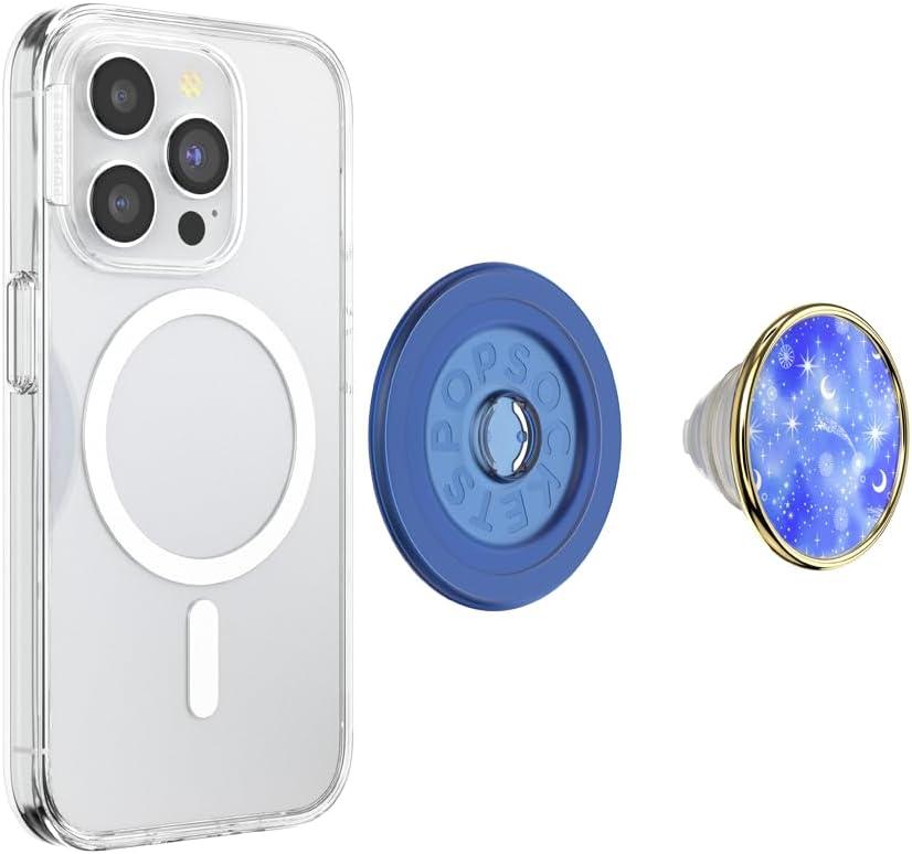 imagePopSockets Phone Grip for MagSafe with Kickstand Magnetic Stand Swappable Top Secure Hold for iPhone MagSafe Cases Phone amp Tablet Grip Enamel DragonEnamel Celestial