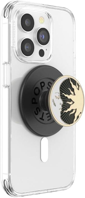 imagePopSockets Phone Grip for MagSafe with Kickstand Magnetic Stand Swappable Top Secure Hold for iPhone MagSafe Cases Phone amp Tablet Grip Enamel DragonLunar Dreams