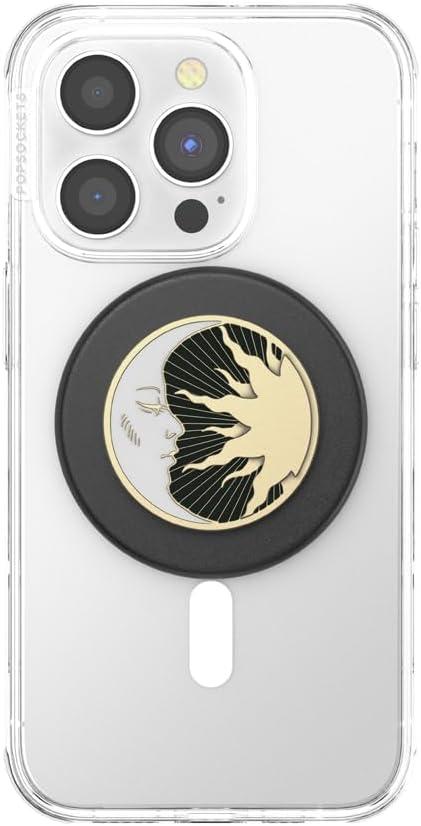 imagePopSockets Phone Grip for MagSafe with Kickstand Magnetic Stand Swappable Top Secure Hold for iPhone MagSafe Cases Phone amp Tablet Grip Enamel DragonLunar Dreams