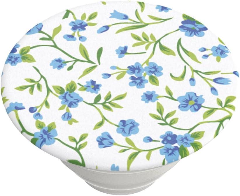 imagePopSockets Phone Grip for MagSafe with Kickstand Magnetic Stand Swappable Top Secure Hold for iPhone MagSafe Cases Phone amp Tablet Grip Enamel Lace Blue VermeerBlue Ditsy