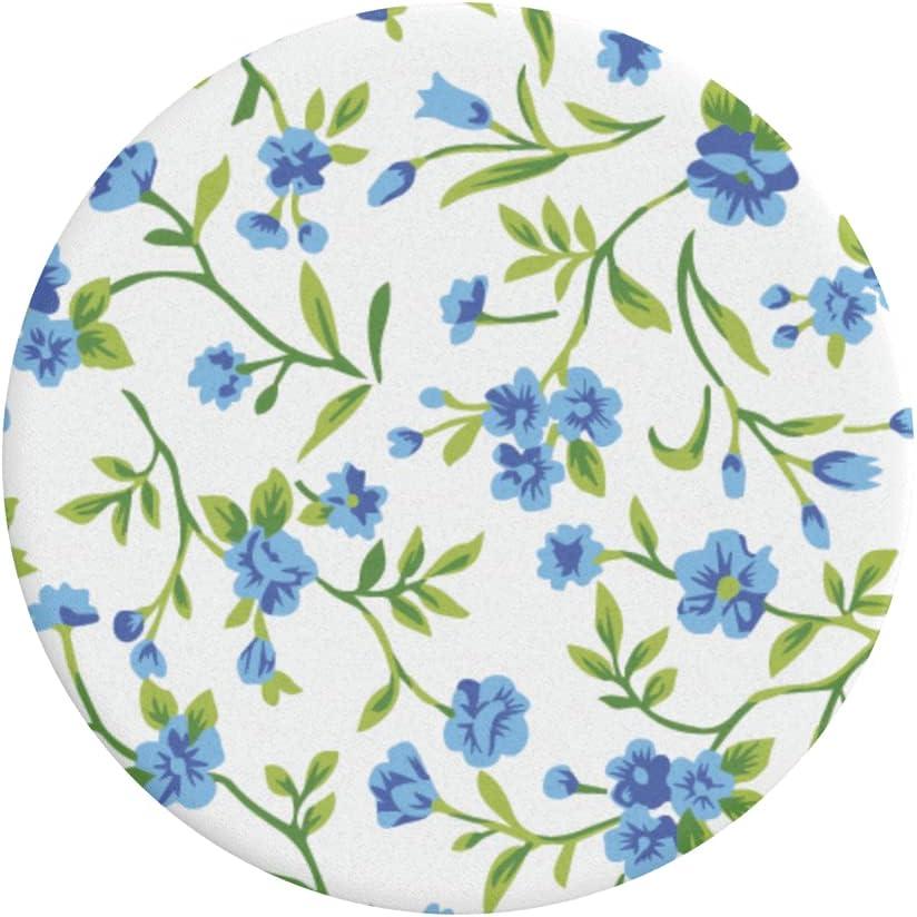 imagePopSockets Phone Grip for MagSafe with Kickstand Magnetic Stand Swappable Top Secure Hold for iPhone MagSafe Cases Phone amp Tablet Grip Enamel Lace Blue VermeerBlue Ditsy