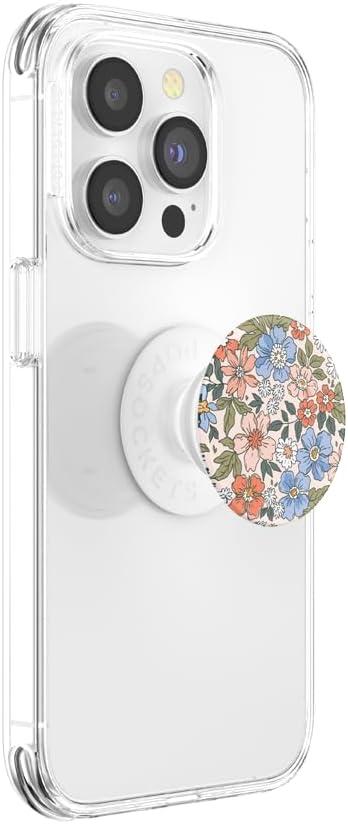imagePopSockets Phone Grip for MagSafe with Kickstand Magnetic Stand Swappable Top Secure Hold for iPhone MagSafe Cases Phone amp Tablet Grip Enamel Lace Blue VermeerCountry Fields