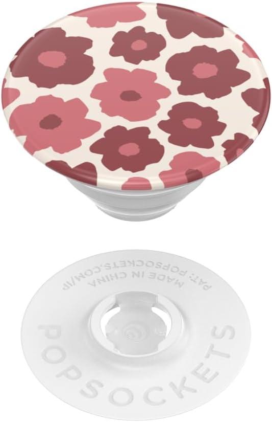 imagePopSockets Phone Grip for MagSafe with Kickstand Magnetic Stand Swappable Top Secure Hold for iPhone MagSafe Cases Phone amp Tablet Grip Enamel Lace Blue VermeerMauve Floral