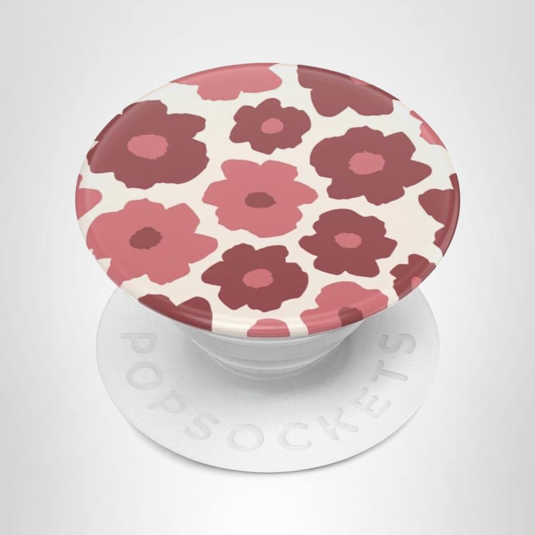 imagePopSockets Phone Grip for MagSafe with Kickstand Magnetic Stand Swappable Top Secure Hold for iPhone MagSafe Cases Phone amp Tablet Grip Enamel Lace Blue VermeerMauve Floral