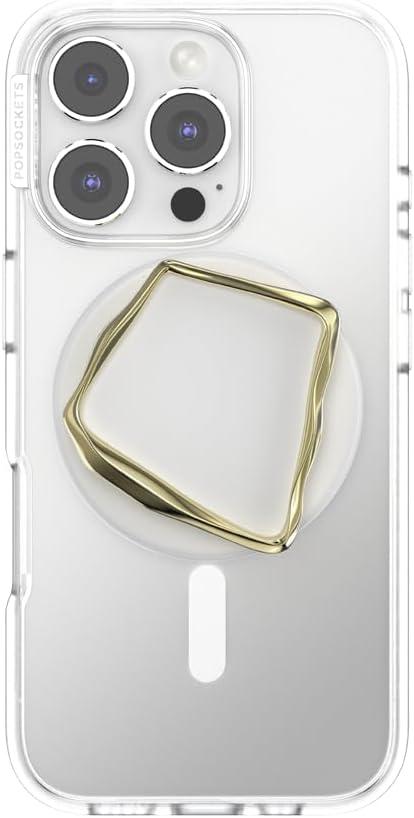 imagePopSockets Phone Grip for MagSafe with Kickstand Magnetic Stand Swappable Top Secure Hold for iPhone MagSafe Cases Phone amp Tablet Grip Enamel Obsidian CutHorchata Cut