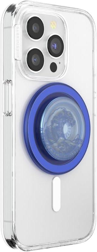 imagePopSockets Phone Grip for MagSafe with Kickstand Magnetic Stand Swappable Top Secure Hold for iPhone MagSafe Cases Phone amp Tablet Grip Translucent Ocean