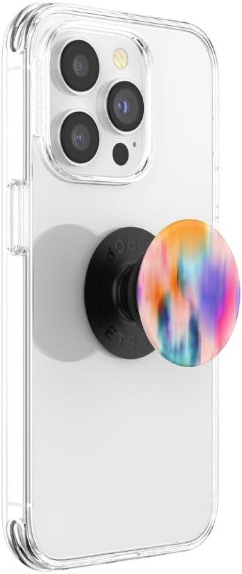 imagePopSockets Phone Grip for MagSafe with Kickstand Magnetic Stand Swappable Top Secure Hold for iPhone MagSafe Cases Phone amp Tablet Grip Cute PopSockets Rainbow GlassAurora Haze