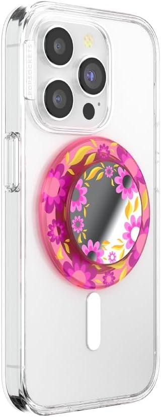 imagePopSockets Phone Grip for MagSafe with Kickstand Magnetic Stand Swappable Top Secure Hold for iPhone MagSafe Cases Phone amp Tablet Grip Cute PopSockets Rainbow GlassPink Relief