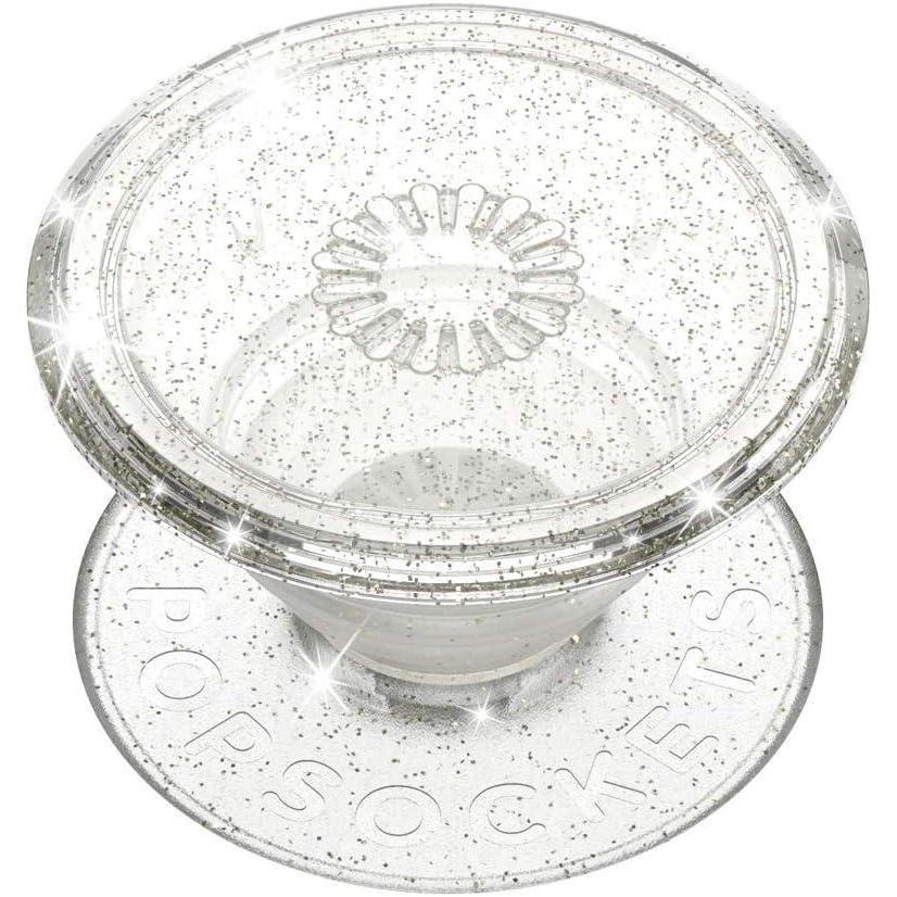 imagePopSockets Phone Grip for MagSafe with Kickstand Magnetic Stand Swappable Top Secure Hold for iPhone MagSafe Cases Phone amp Tablet Grip  Danger Red TransluscentClear Glitter