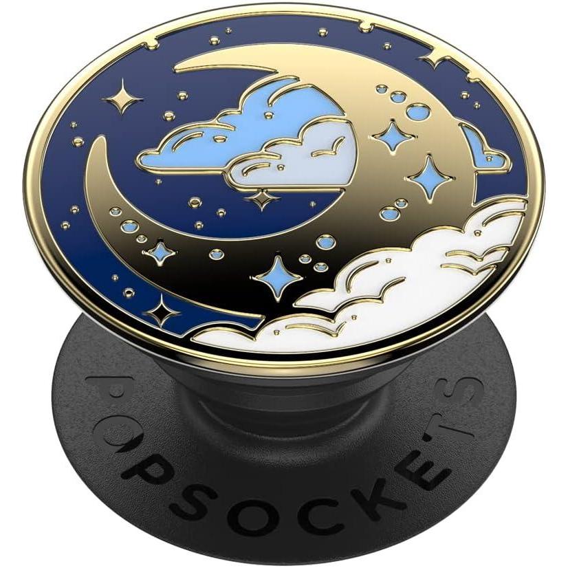 imagePopSockets Phone Grip for MagSafe with Kickstand Magnetic Stand Swappable Top Secure Hold for iPhone MagSafe Cases Phone amp Tablet Grip  Enamel DragonFly Me To The Moon