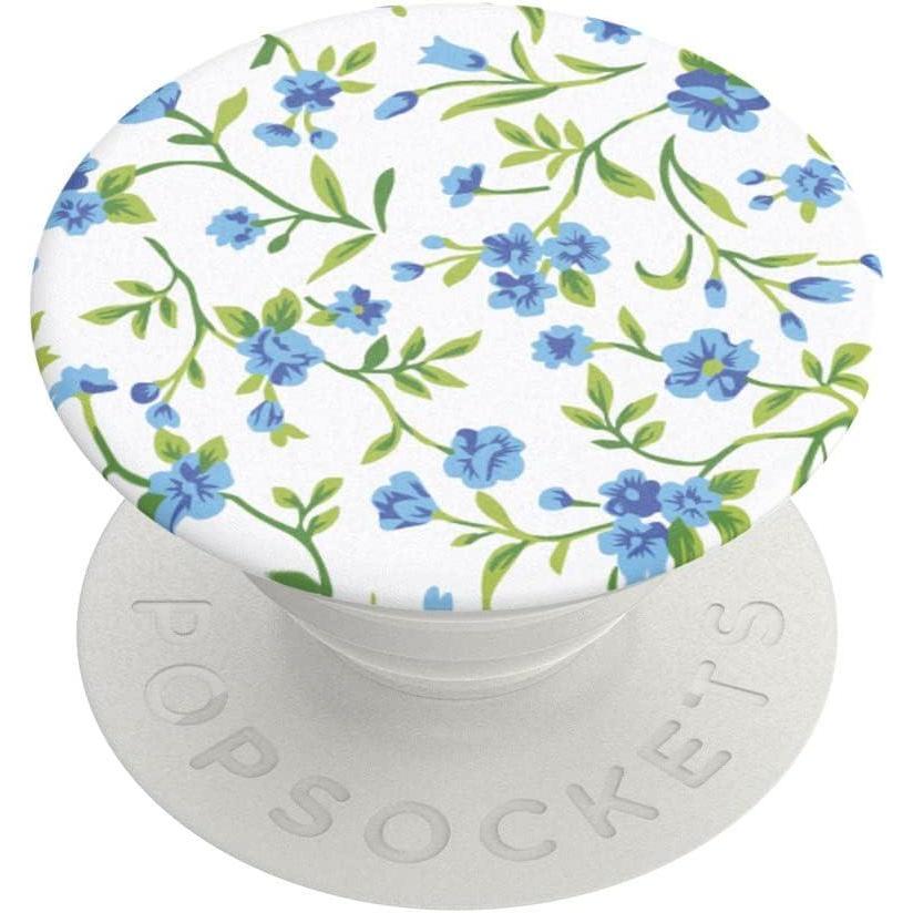 imagePopSockets Phone Grip for MagSafe with Kickstand Magnetic Stand Swappable Top Secure Hold for iPhone MagSafe Cases Phone amp Tablet Grip  Enamel Lace Blue VermeerBlue Ditsy