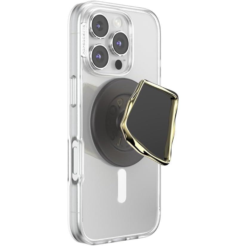 imagePopSockets Phone Grip for MagSafe with Kickstand Magnetic Stand Swappable Top Secure Hold for iPhone MagSafe Cases Phone amp Tablet Grip Enamel Obsidian CutObsidian Cut