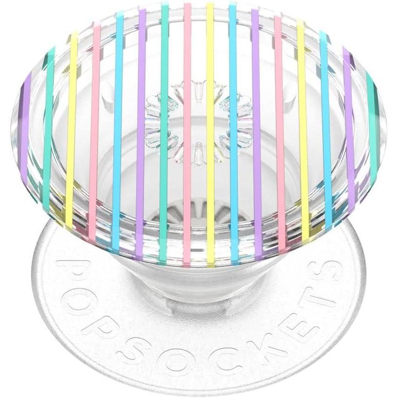 imagePopSockets Phone Grip for MagSafe with Kickstand Magnetic Stand Swappable Top Secure Hold for iPhone MagSafe Cases Phone amp Tablet Grip Cute PopSockets  Rainbow GlassColorblock