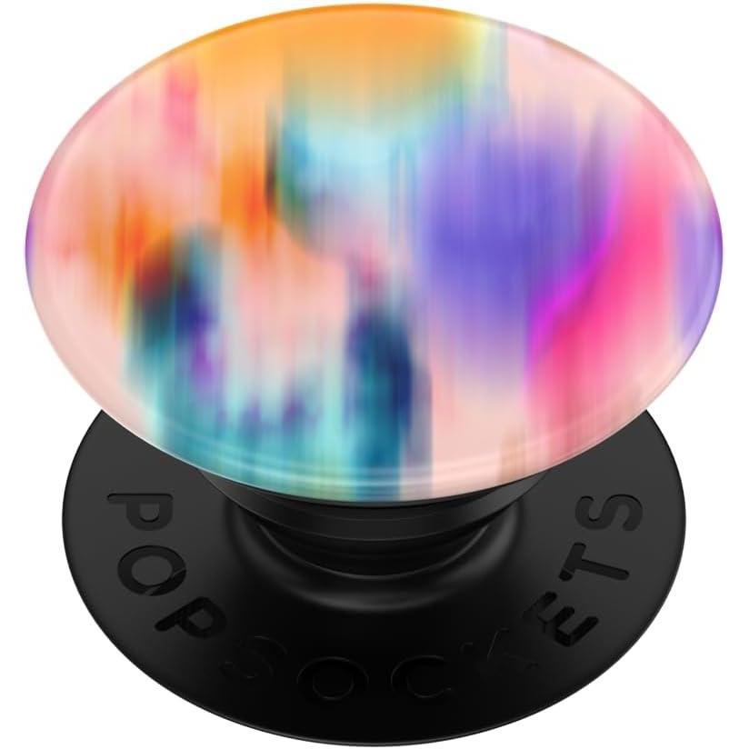 imagePopSockets Phone Grip for MagSafe with Kickstand Magnetic Stand Swappable Top Secure Hold for iPhone MagSafe Cases Phone amp Tablet Grip Cute PopSockets Rainbow GlassAurora Haze