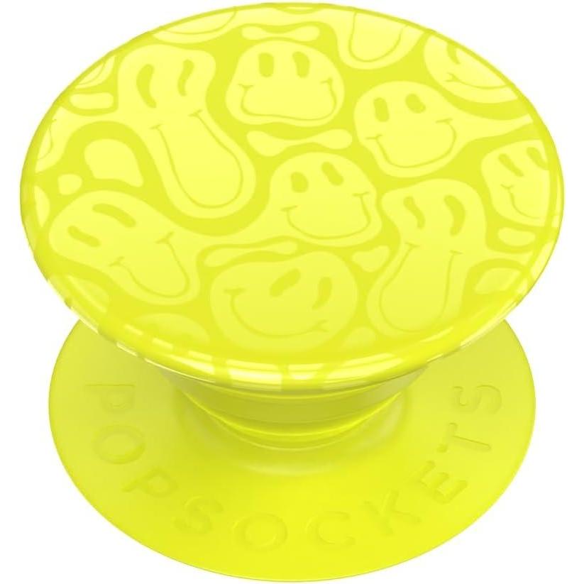 imagePopSockets Phone Grip for MagSafe with Kickstand Magnetic Stand Swappable Top Secure Hold for iPhone MagSafe Cases Phone amp Tablet Grip Cute PopSockets  Rainbow GlassYellow Smiley