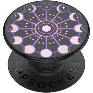 PopSockets Phone Grip for MagSafe with Kickstand, Magnetic Stand, Swappable Top, Secure Hold for iPhone MagSafe Cases, Phone & Tablet Grip – Enamel Dragon(Lunar Cycle)