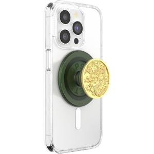 PopSockets Phone Grip for MagSafe with Kickstand, Magnetic Stand, Swappable Top, Secure Hold for iPhone MagSafe Cases, Phone & Tablet Grip – Enamel Dragon(Enamel Dragon)