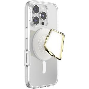 PopSockets Phone Grip for MagSafe with Kickstand, Magnetic Stand, Swappable Top, Secure Hold for iPhone MagSafe Cases, Phone & Tablet Grip – Enamel Obsidian Cut(Horchata Cut)