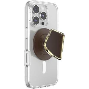 PopSockets Phone Grip for MagSafe with Kickstand, Magnetic Stand, Swappable Top, Secure Hold for iPhone MagSafe Cases, Phone & Tablet Grip – Enamel Obsidian Cut(Cocoa Cut)
