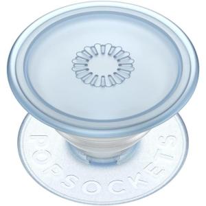 PopSockets Phone Grip for MagSafe with Kickstand, Magnetic Stand, Swappable Top, Secure Hold for iPhone MagSafe Cases, Phone & Tablet Grip – Plant Based – Clear(Plant Ice Blue)