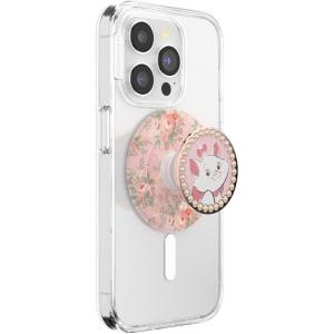 PopSockets Phone Grip for MagSafe with Kickstand, Magnetic Stand, Swappable Top, Secure Hold for iPhone MagSafe Cases, Phone & Tablet Grip, Disney – Enamel Marie in Bloom