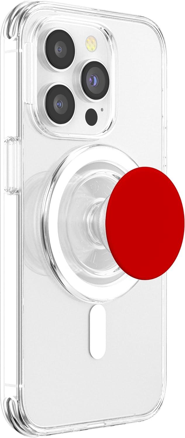imagePopSockets Phone Grip with Expanding Kickstand Red PopSockets Adhesive PopGripMagnetic PopGrip