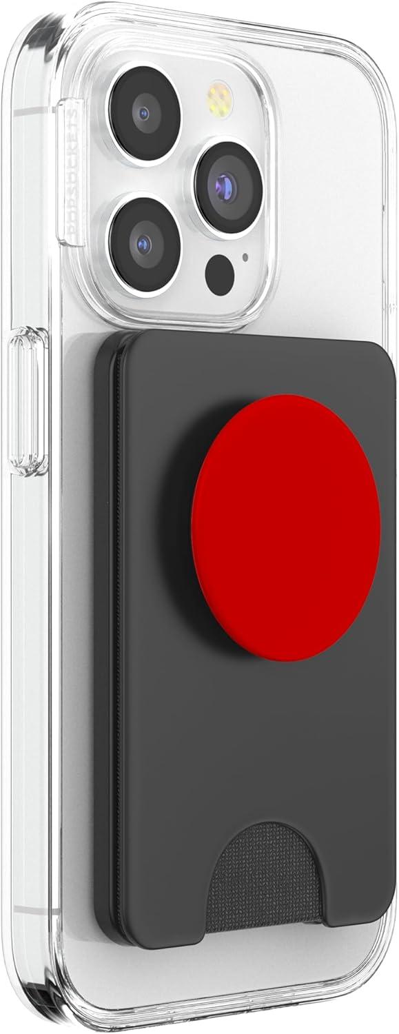 imagePopSockets Phone Grip with Expanding Kickstand Red PopSockets Adhesive PopGripMagnetic PopWallet