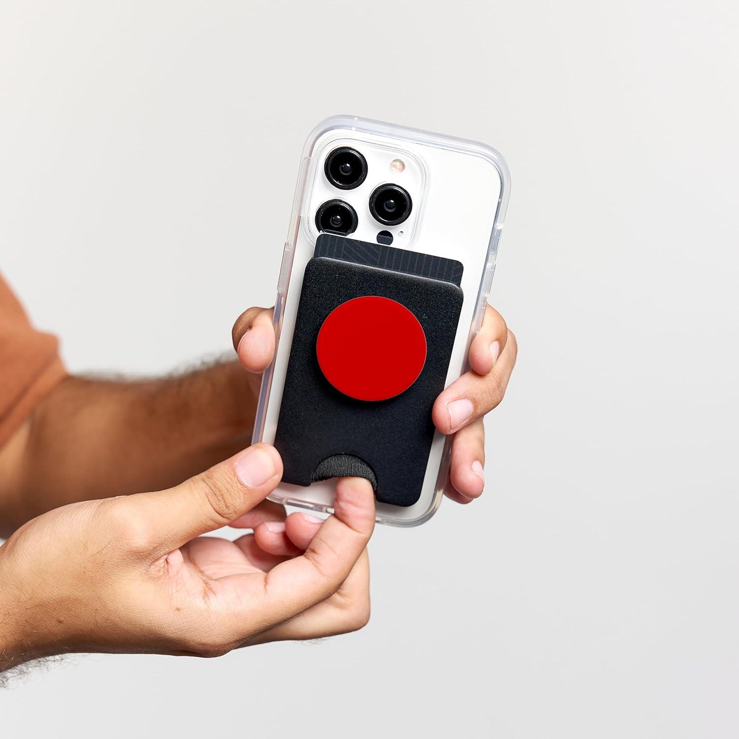imagePopSockets Phone Grip with Expanding Kickstand Red PopSockets Adhesive PopGripMagnetic PopWallet