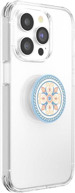 imagePopSockets Phone Grip with Expanding Kickstand Adhesive Grip Floral BustPortofino Tile