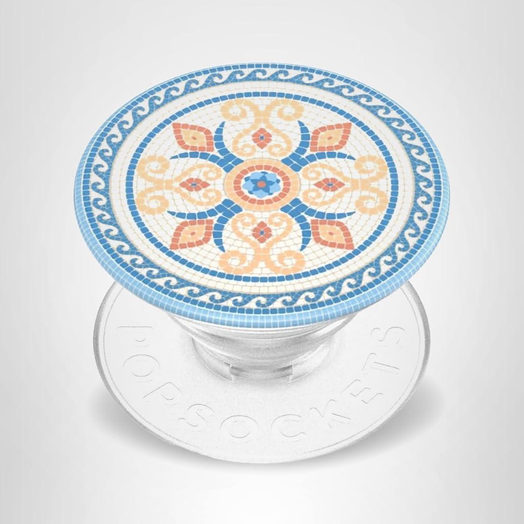 imagePopSockets Phone Grip with Expanding Kickstand Adhesive Grip Floral BustPortofino Tile