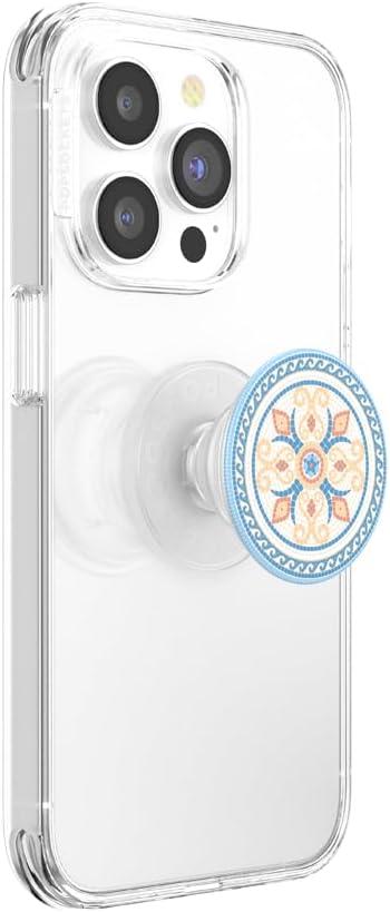 imagePopSockets Phone Grip with Expanding Kickstand Adhesive Grip Floral BustPortofino Tile